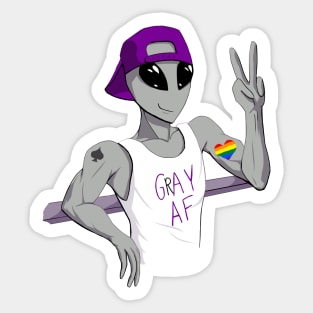 Gay Ace Alien Sticker